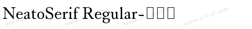NeatoSerif Regular字体转换